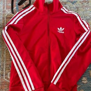 Adidas red jacket good condition